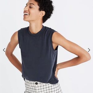 Madewell Sandwashed Mockneck Tank Top size XXS